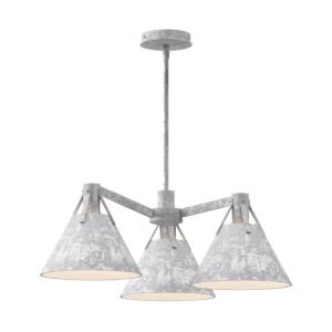 Archer 3-Light Chandelier in Steel Shade