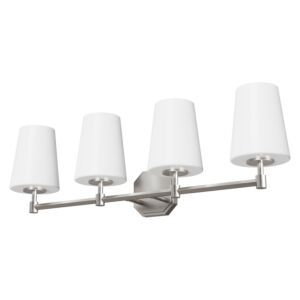 Hunter Nolita 4-light Bathroom Vanity Light in Brushed Nickel