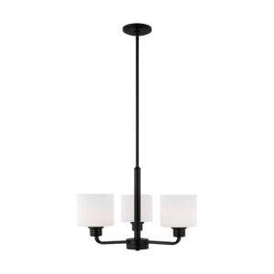 Canfield 3-Light Chandelier in Midnight Black