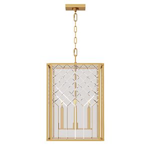 Erro 4-Light Pendant in Burnished Brass