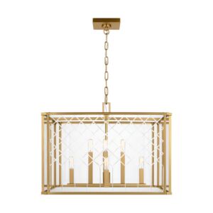 Erro 8-Light Pendant in Burnished Brass