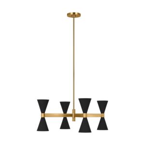 Albertine 8-Light Chandelier in Midnight Black