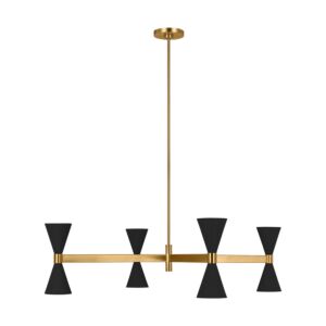 Albertine 8-Light Chandelier in Midnight Black