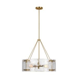 Calvert 4-Light Chandelier in Burnished Brass