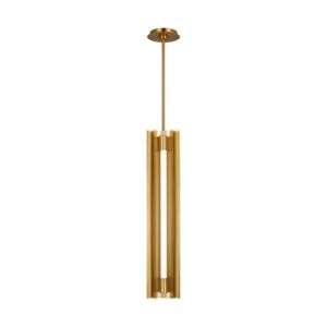 Carson 1-Light LED Pendant in Burnished Brass