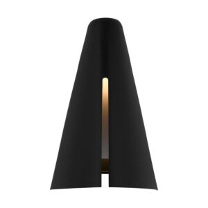 Cambre 1-Light LED Wall Sconce in Midnight Black and Burnished Brass