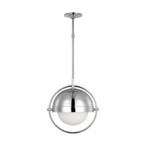 Bacall 1-Light Pendant in Polished Nickel