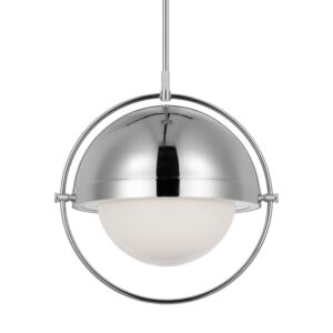 Bacall 1-Light Pendant in Polished Nickel