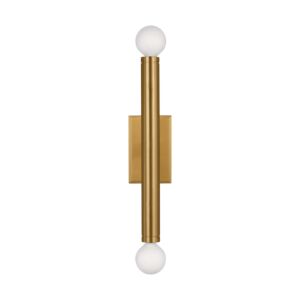 Beckham Modern 2-Light Wall Sconce in Burnished Brass