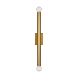 Beckham Modern 2-Light Wall Sconce in Burnished Brass