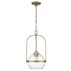 Devonshire 1-Light Pendant Light in Antique Brass