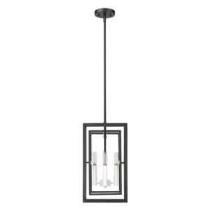 Milbank 4-Light Pendant Light in Black with White Candle Sleeves