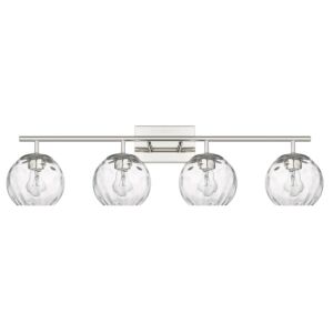 Mackenzie 4-Light Bathroom Vanity Light in Polished Nickel 
