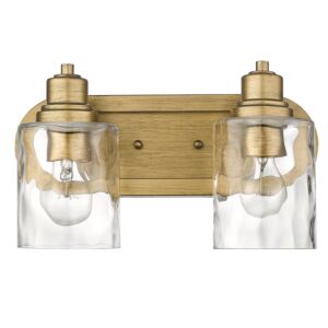 Lumley 2-Light Bathroom Vanity Light in Antique Gold