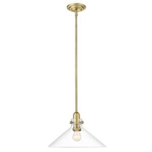 Dwyer 1-Light Pendant Light in Antique Brass