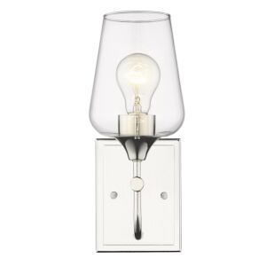 Gladys 1-Light Bathroom Vanity Light in Polished Nickel