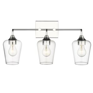 Gladys 3-Light Bathroom Vanity Light in Polished Nickel