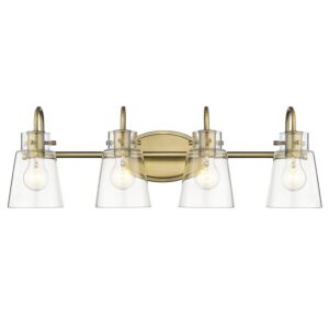 Bristow 4-Light Bathroom Vanity Light in Antique Brass