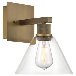 Port Nine Martini 1-Light LED Wall Sconce in Antique Brushed Brass