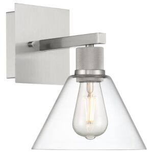 Port Nine Martini 1-Light LED Wall Sconce in Brushed Steel