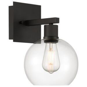 Port Nine Burgundy 1-Light LED Wall Sconce in Matte Black