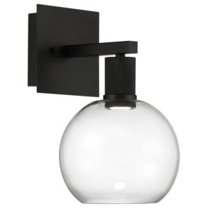 Port Nine Burgundy 1-Light LED Wall Sconce in Matte Black