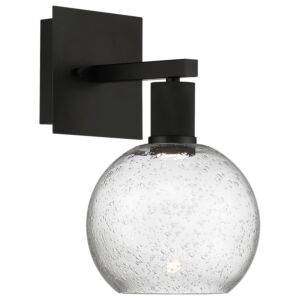 Port Nine Burgundy 1-Light LED Wall Sconce in Matte Black