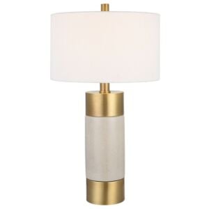 Adelia 1-Light Table Lamp in Antique Brass Iron