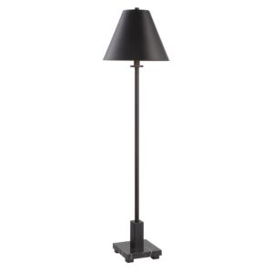 Pilot 1-Light Buffet Lamp in Satin Black