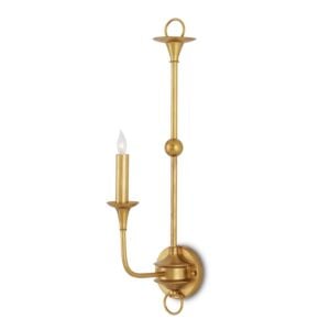 Nottaway 1-Light Wall Sconce in Contemporary Gold Leaf