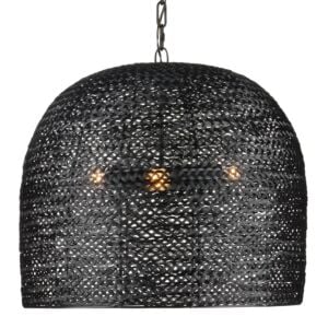 Piero 3-Light Pendant in Satin Black