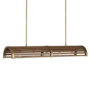 Woodbine 5-Light Chandelier in Chestnut with Brass