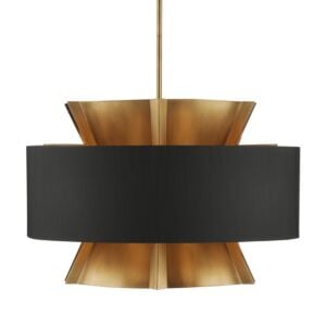 Oxenwood 6-Light Chandelier in Brass with Black