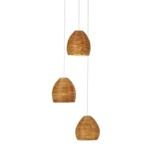 Beehive 3-Light Pendant in Natural