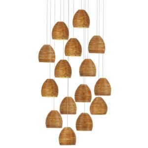 Beehive 15-Light 1Pendant in Natural