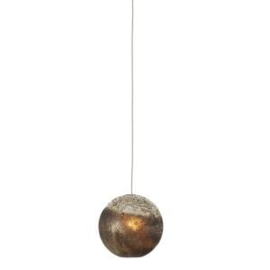 Pathos 1-Light Pendant in Antique Silver with Antique Gold with Matte Charcoal