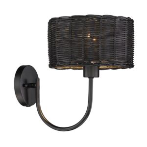 Erma 1-Light Wall Sconce in Matte Black