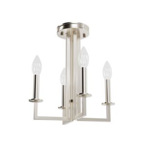 Hunter Bearden 4-Light Small Chandelier in Brushed Nickel