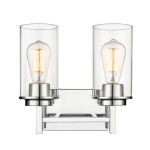 Janna 2-Light Bathroom Vanity Light in Chrome