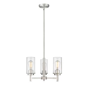 Janna 3-Light Chandelier in Brushed Nickel