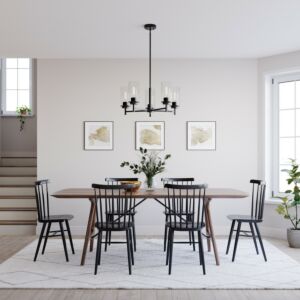 Janna 5-Light Chandelier in Matte Black