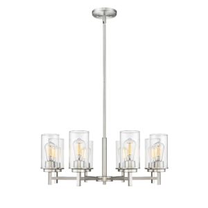 Janna 8-Light Chandelier in Brushed Nickel