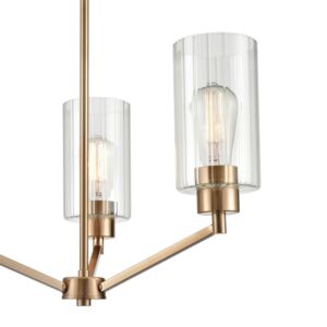 Beverlly 3-Light Chandelier in Modern Gold