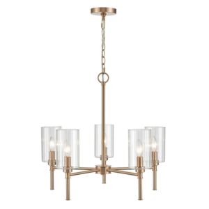 Chastine 5-Light Chandelier in Modern Gold