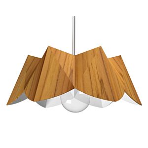 Physalis 1-Light Pendant in Teak