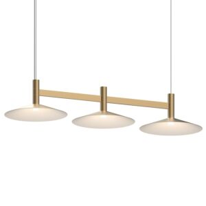 Systema Staccato 3-Light LED Linear Pendant in Brass Finish