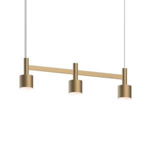 Systema Staccato 3-Light LED Linear Pendant in Brass Finish