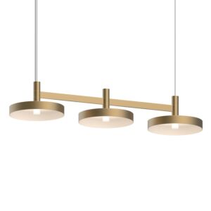 Systema Staccato 3-Light LED Linear Pendant in Brass Finish