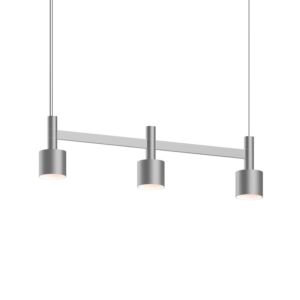 Systema Staccato 3-Light LED Linear Pendant in Bright Satin Aluminum