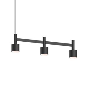 Systema Staccato 3-Light LED Linear Pendant in Satin Black